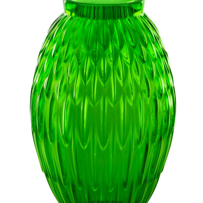 Vase Plumes vert amazone