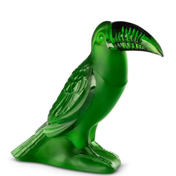 Sculpture Toucan vert amazone ombre