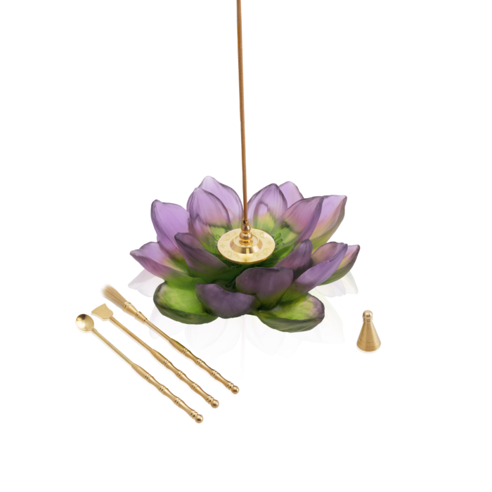 LOTUS GARDEN GREEN PINK + INCENSE HOLDER